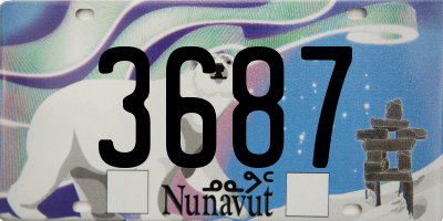 NU license plate 3687