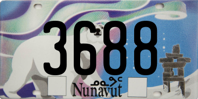 NU license plate 3688