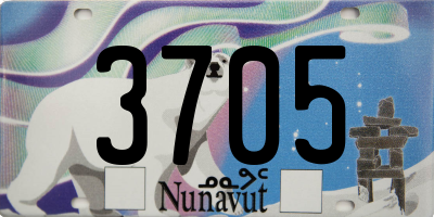 NU license plate 3705