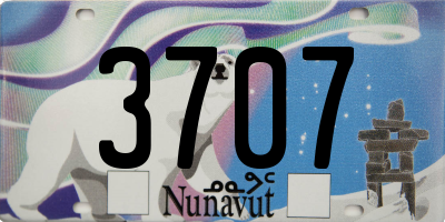 NU license plate 3707