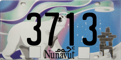 NU license plate 3713