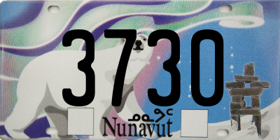 NU license plate 3730