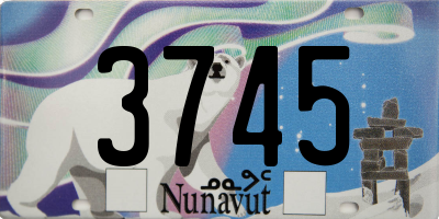 NU license plate 3745