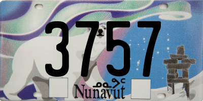 NU license plate 3757