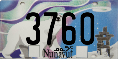 NU license plate 3760