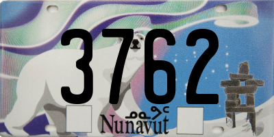 NU license plate 3762