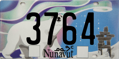 NU license plate 3764