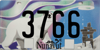 NU license plate 3766