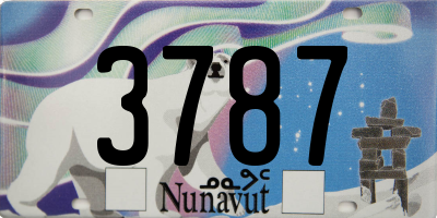 NU license plate 3787