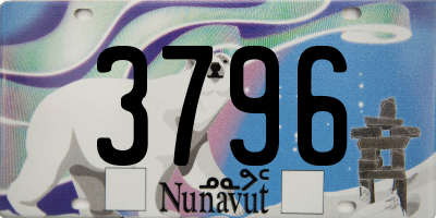 NU license plate 3796