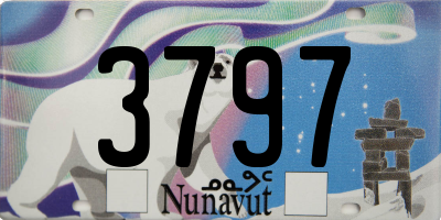 NU license plate 3797