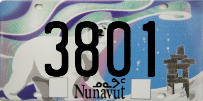 NU license plate 3801