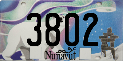 NU license plate 3802