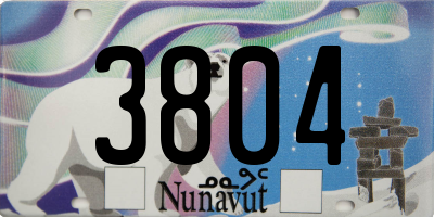 NU license plate 3804