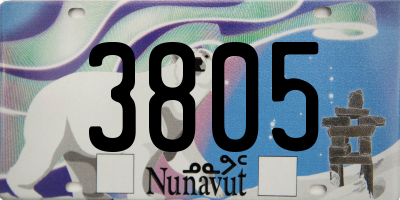 NU license plate 3805