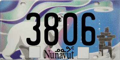 NU license plate 3806