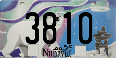 NU license plate 3810