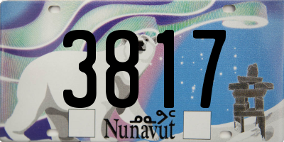 NU license plate 3817