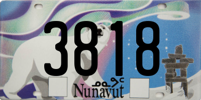 NU license plate 3818