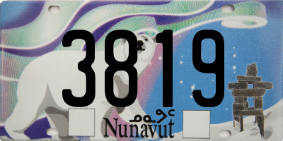 NU license plate 3819