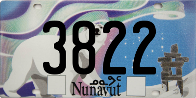 NU license plate 3822