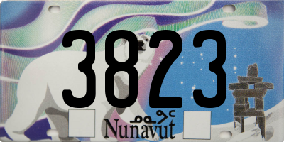 NU license plate 3823