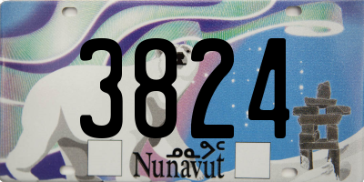 NU license plate 3824