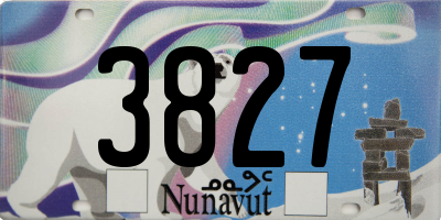 NU license plate 3827