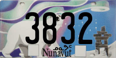 NU license plate 3832