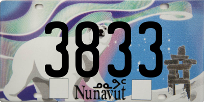 NU license plate 3833