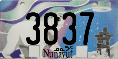 NU license plate 3837