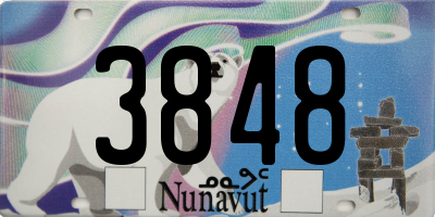 NU license plate 3848