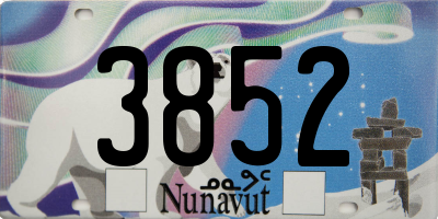 NU license plate 3852