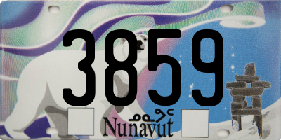 NU license plate 3859