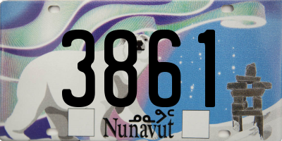 NU license plate 3861