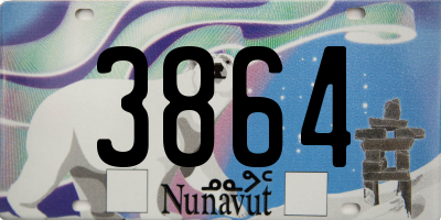 NU license plate 3864