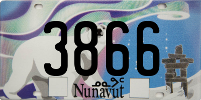 NU license plate 3866