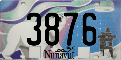 NU license plate 3876