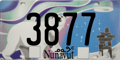 NU license plate 3877