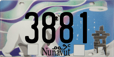 NU license plate 3881