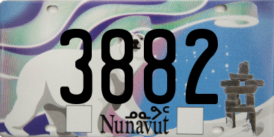 NU license plate 3882