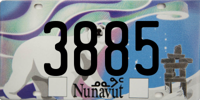 NU license plate 3885