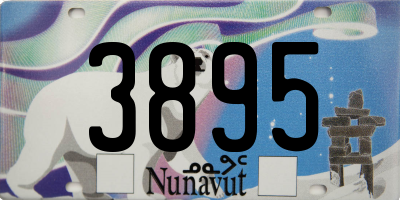 NU license plate 3895