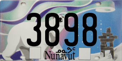 NU license plate 3898