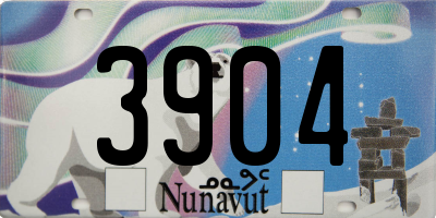 NU license plate 3904