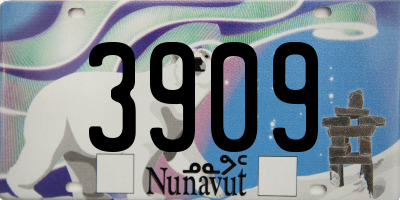 NU license plate 3909