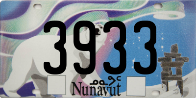 NU license plate 3933