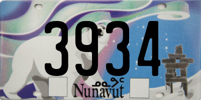 NU license plate 3934