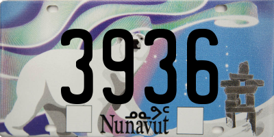 NU license plate 3936