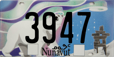 NU license plate 3947